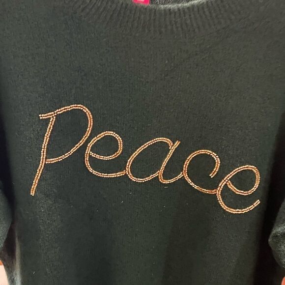 EUC Vince Camuto Forest Green Peace Oversized Sweater Size XS #043 - Picture 6 of 7